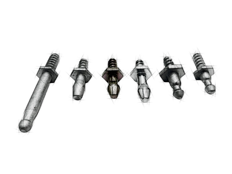 Special-shaped fixing bolts for headlights