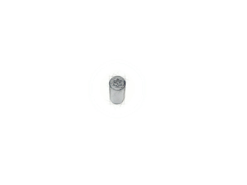 Cylindrical pin with plum blossom hole